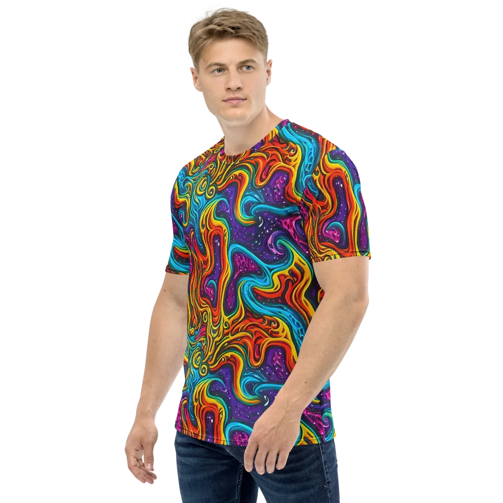 Rainbow Alchemy on Men's Crew Neck T-Shirt — Left