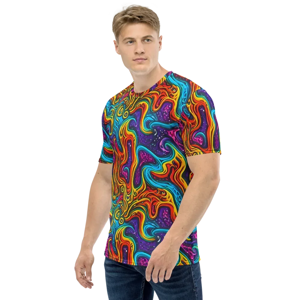 Rainbow Alchemy on Men's Crew Neck T-Shirt — Left