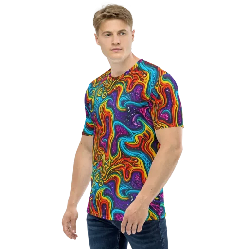 Rainbow Alchemy on a Men's Crew Neck T-Shirt
