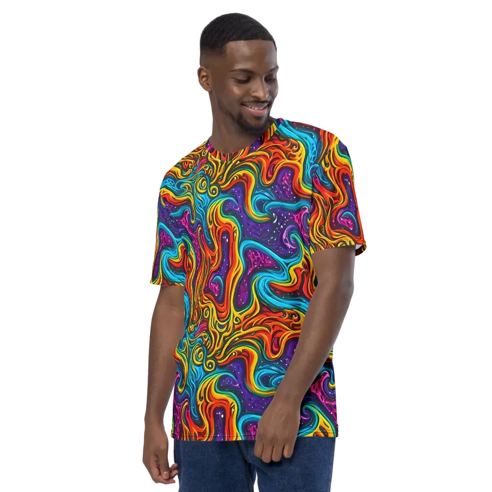 Rainbow Alchemy on Men's Crew Neck T-Shirt — Left