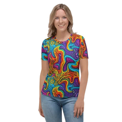 Rainbow Alchemy on a Women's Crew Neck T-Shirt