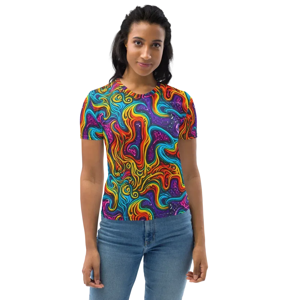 Rainbow Alchemy on Women's Crew Neck T-Shirt — Front