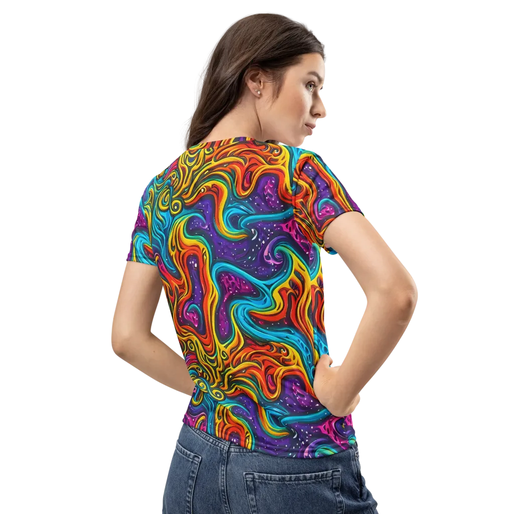 Rainbow Alchemy on Women's Crew Neck T-Shirt — Back