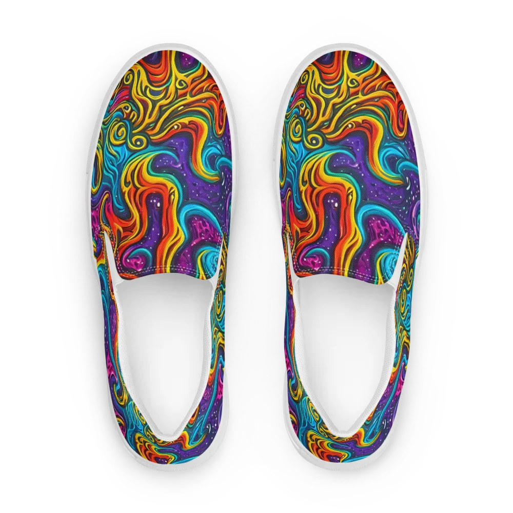 Rainbow Alchemy on Men's Slip-On Canvas Shoes — Front