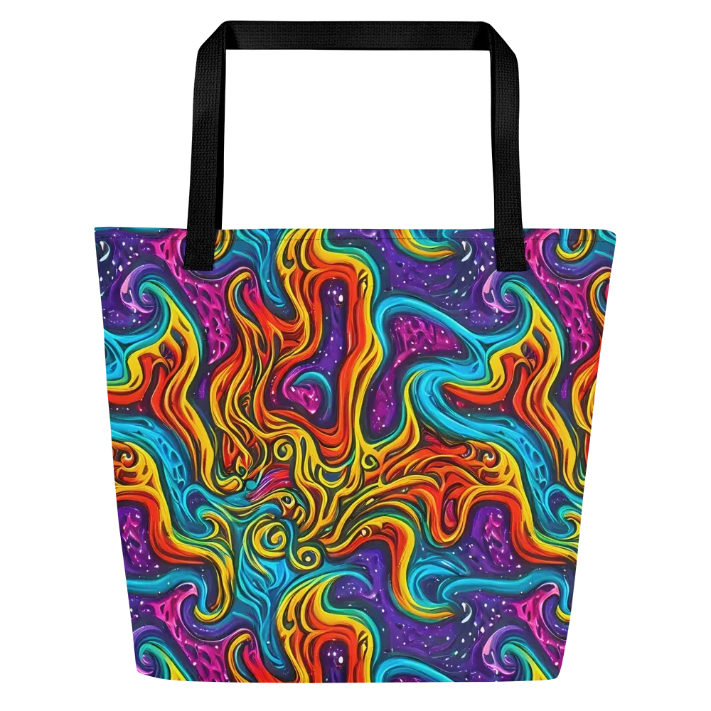 Rainbow Alchemy on Large Tote Bag W/ Pocket — Front