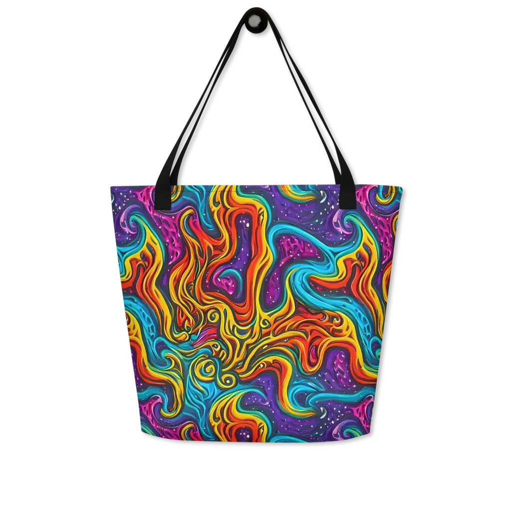 Rainbow Alchemy on Large Tote Bag W/ Pocket — Front