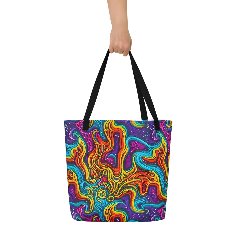 Rainbow Alchemy on Large Tote Bag W/ Pocket — Front