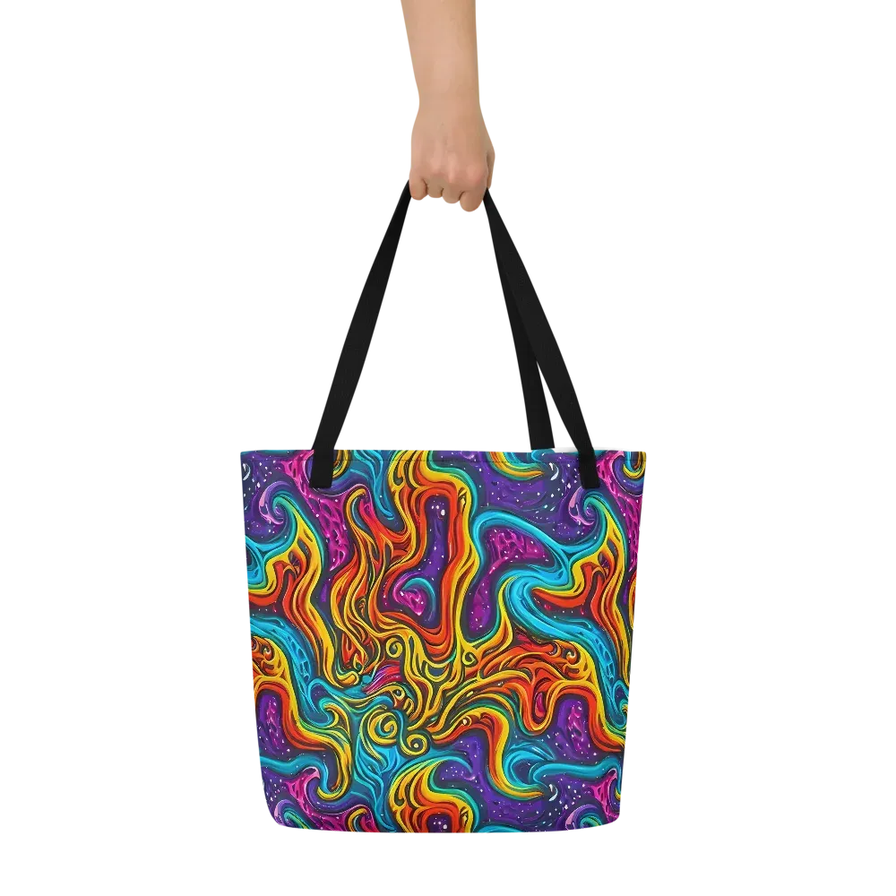 Rainbow Alchemy on Large Tote Bag W/ Pocket — Front