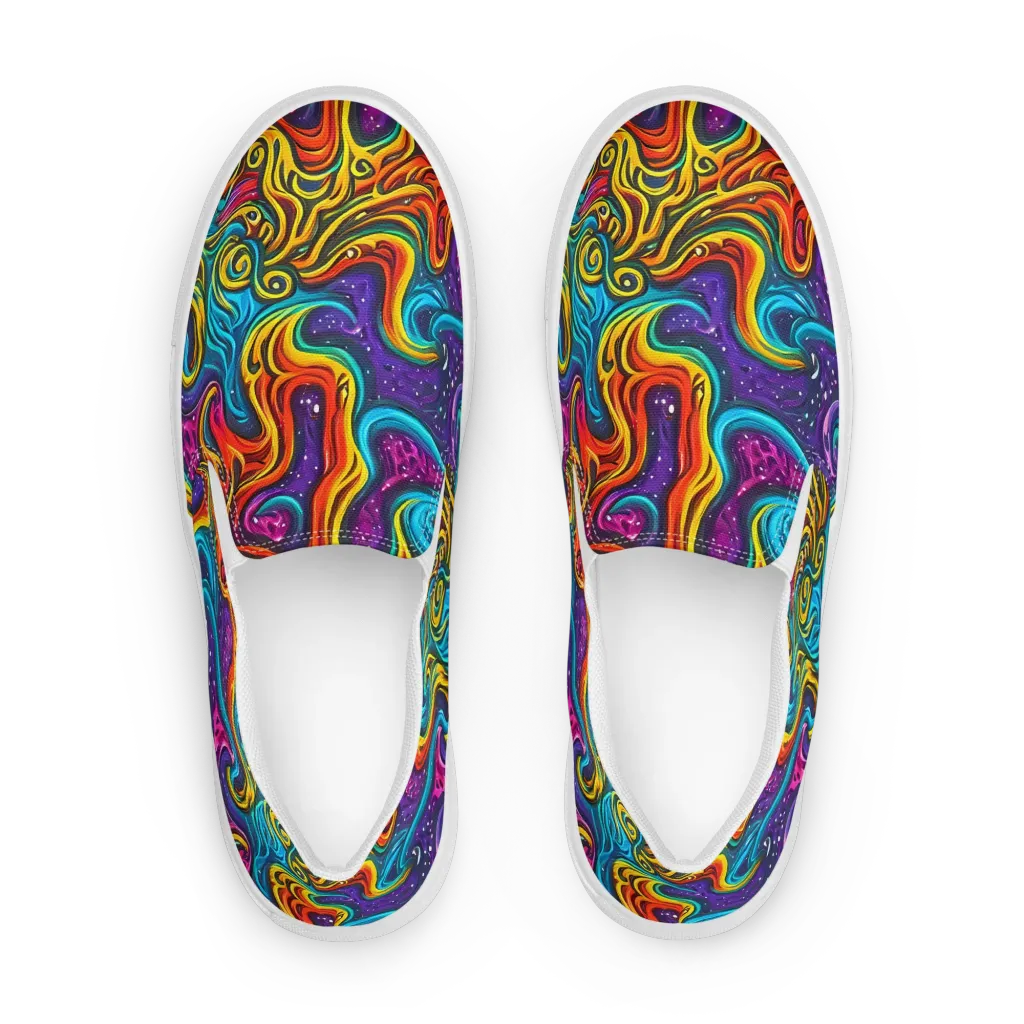Rainbow Alchemy on Women's Slip-On Canvas Shoes — Front