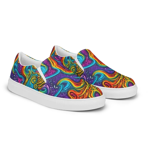 Rainbow Alchemy on a Women's Slip-On Canvas Shoes