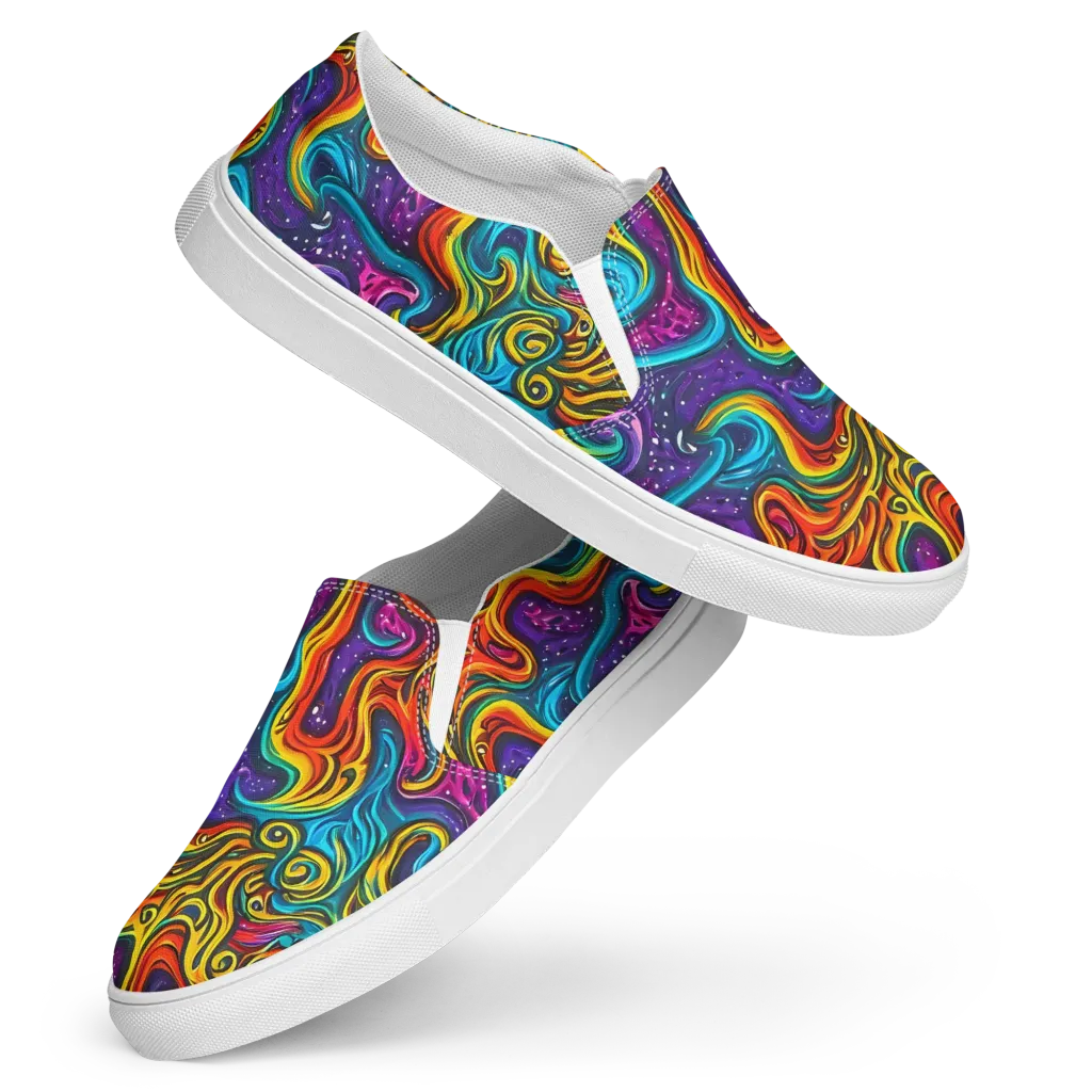 Rainbow Alchemy on Women's Slip-On Canvas Shoes — Front