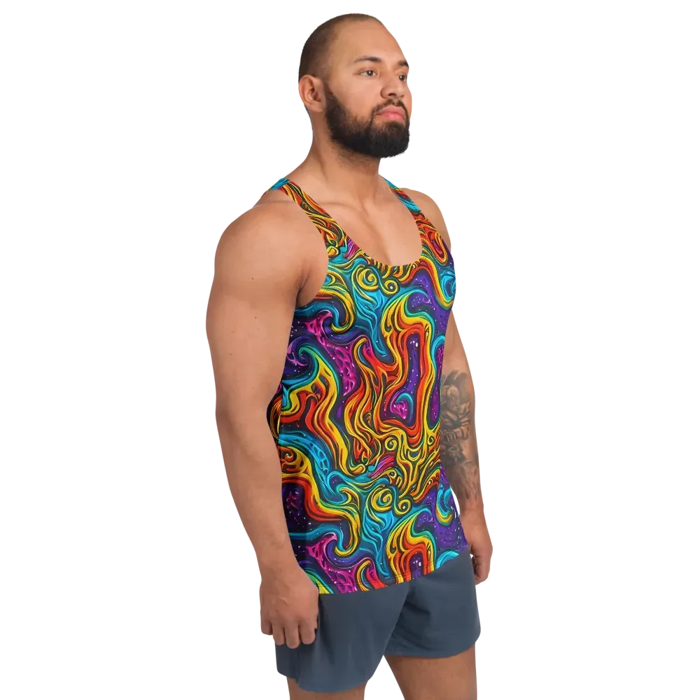 Rainbow Alchemy on Men's Tank Top — Right Front