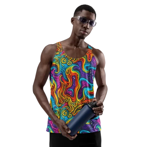 Rainbow Alchemy on a Men's Tank Top