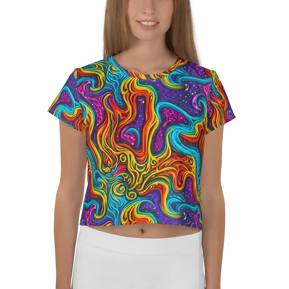 Rainbow Alchemy on Crop Tee — Front