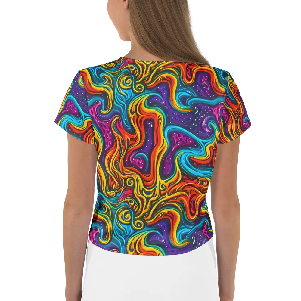 Rainbow Alchemy on Crop Tee — Back
