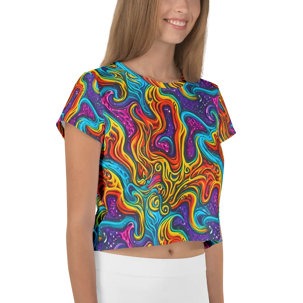 Rainbow Alchemy on Crop Tee — Right