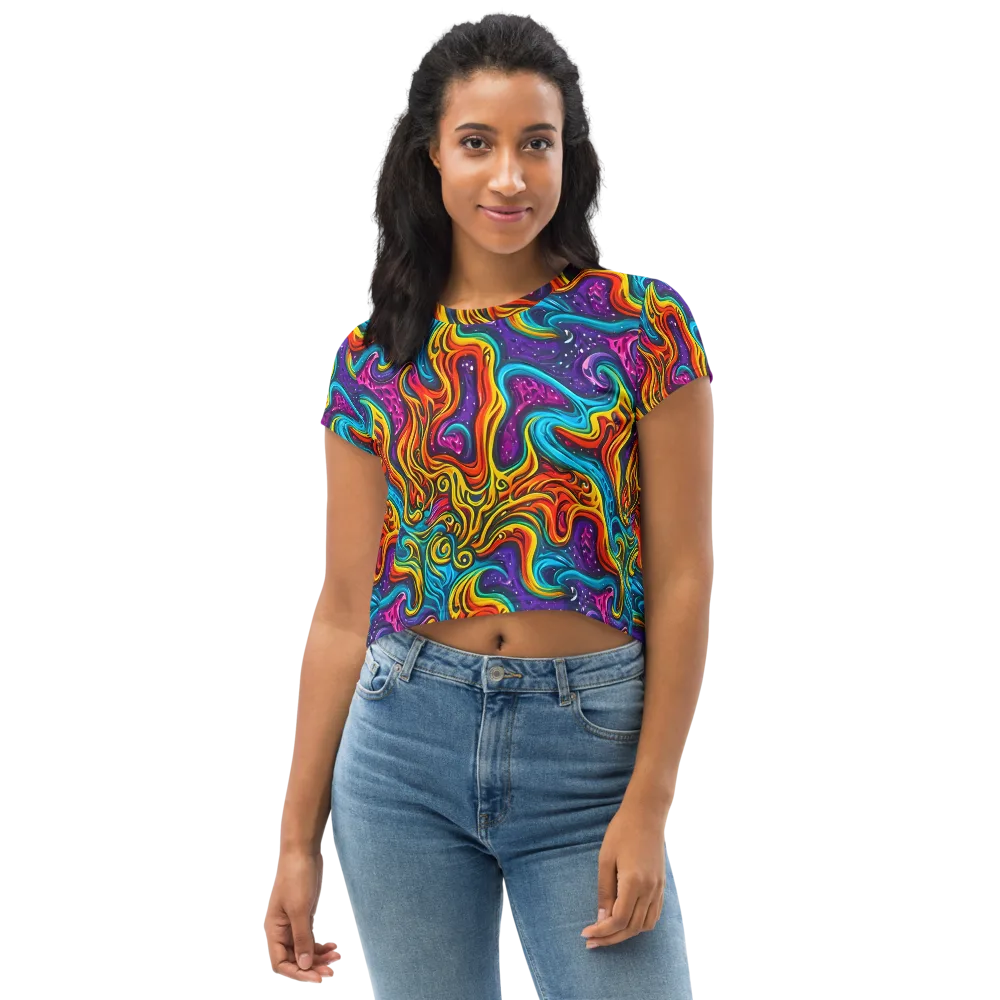 Rainbow Alchemy on Crop Tee — Front
