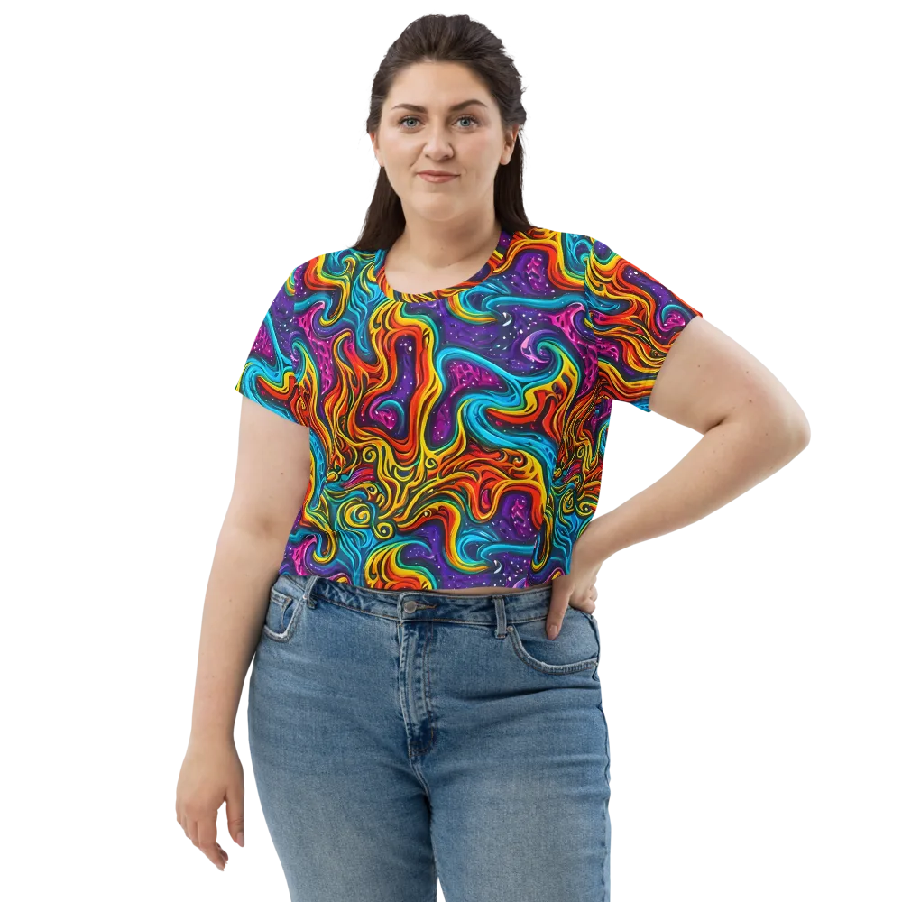 Rainbow Alchemy on Crop Tee — Front