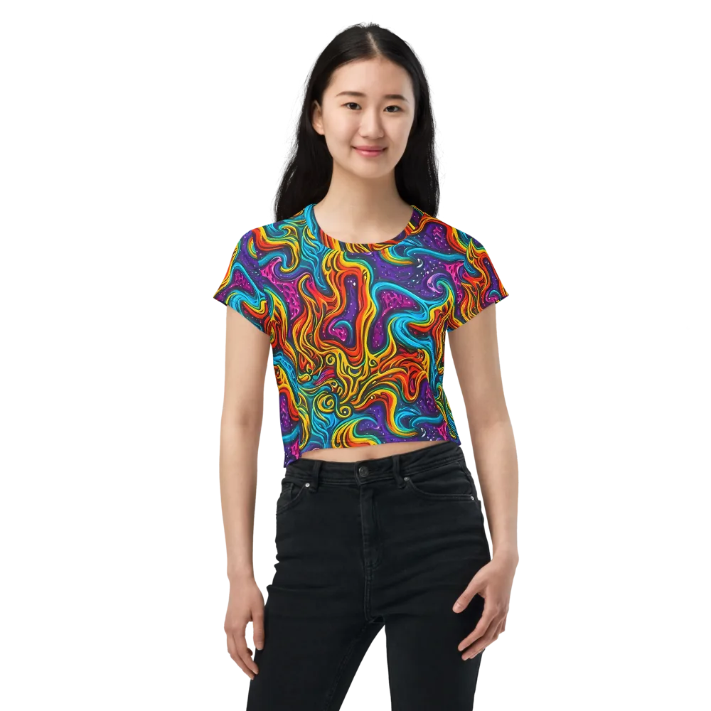 Rainbow Alchemy on Crop Tee — Front