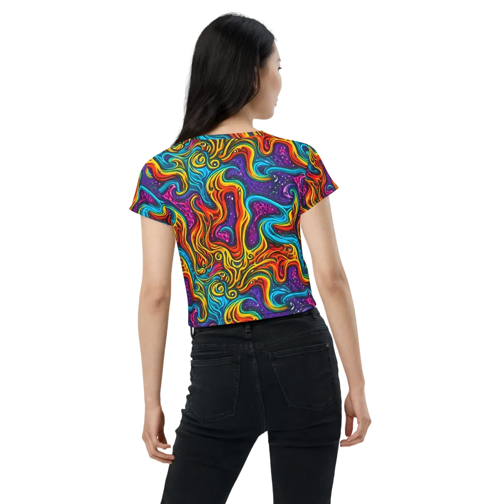 Rainbow Alchemy on Crop Tee — Back