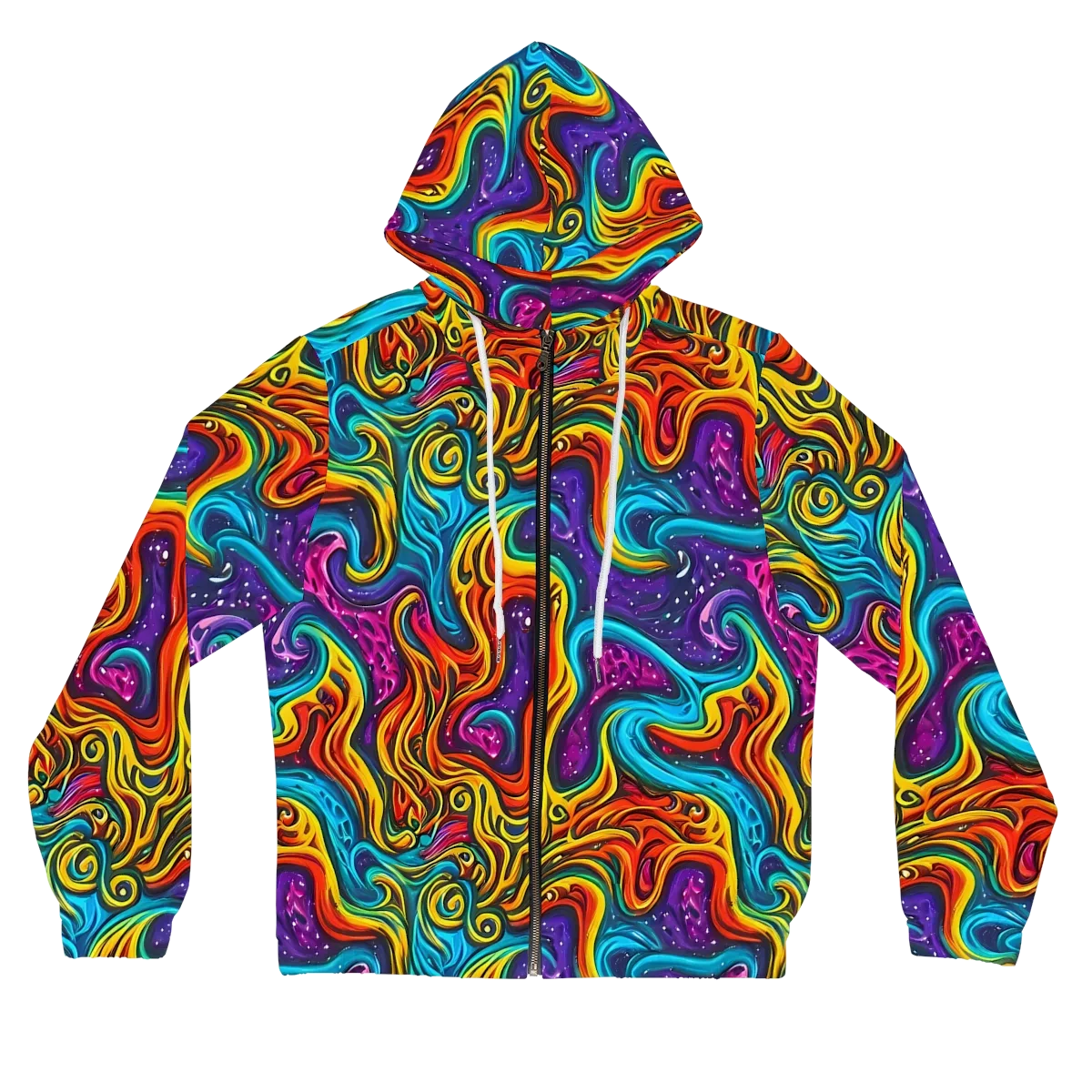 Rainbow Alchemy on Women's Full-Zip Hoodie — Front