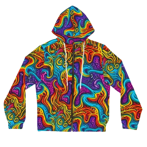 Rainbow Alchemy on a Women's Full-Zip Hoodie