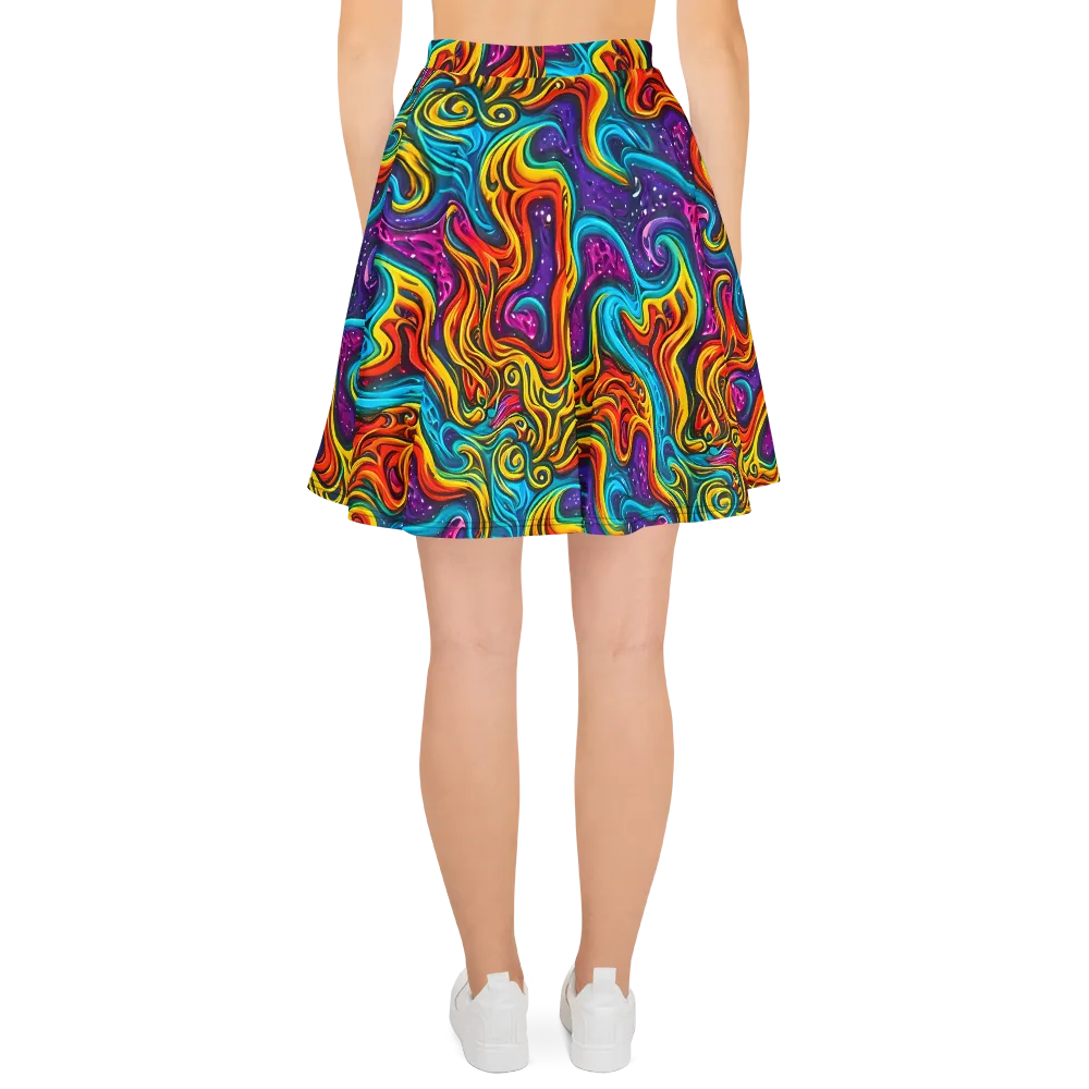Rainbow Alchemy on Skater Skirt — Back