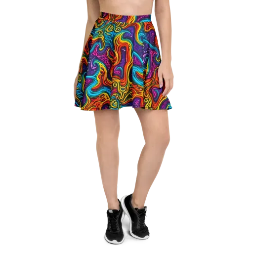 Rainbow Alchemy on a Skater Skirt