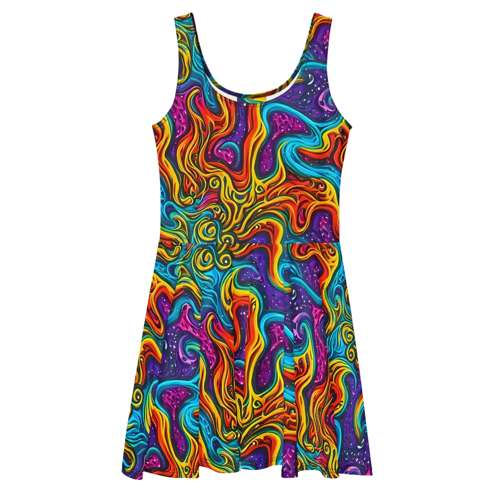 Rainbow Alchemy on Skater Dress — Front