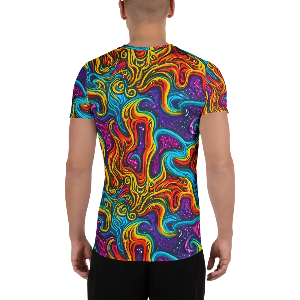 Rainbow Alchemy on Men's Athletic T-Shirt — Back