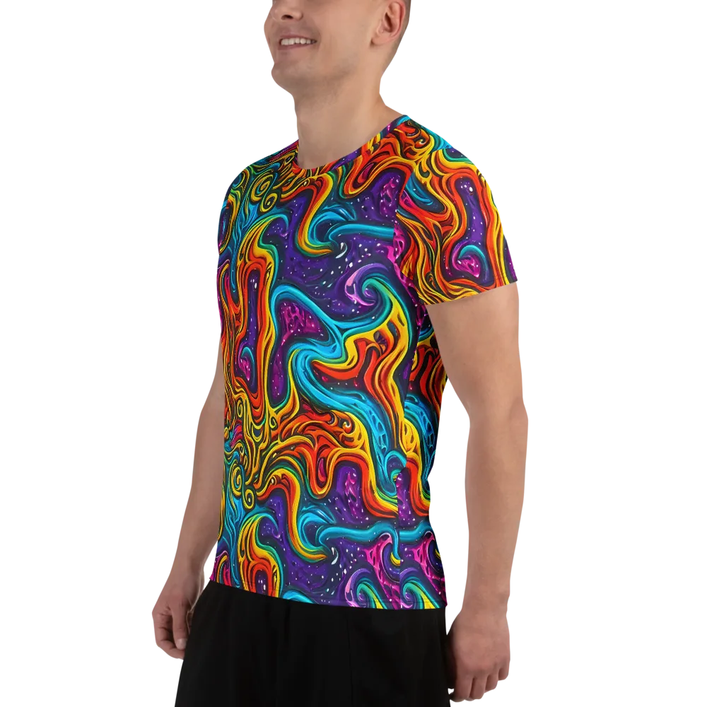 Rainbow Alchemy on Men's Athletic T-Shirt — Left