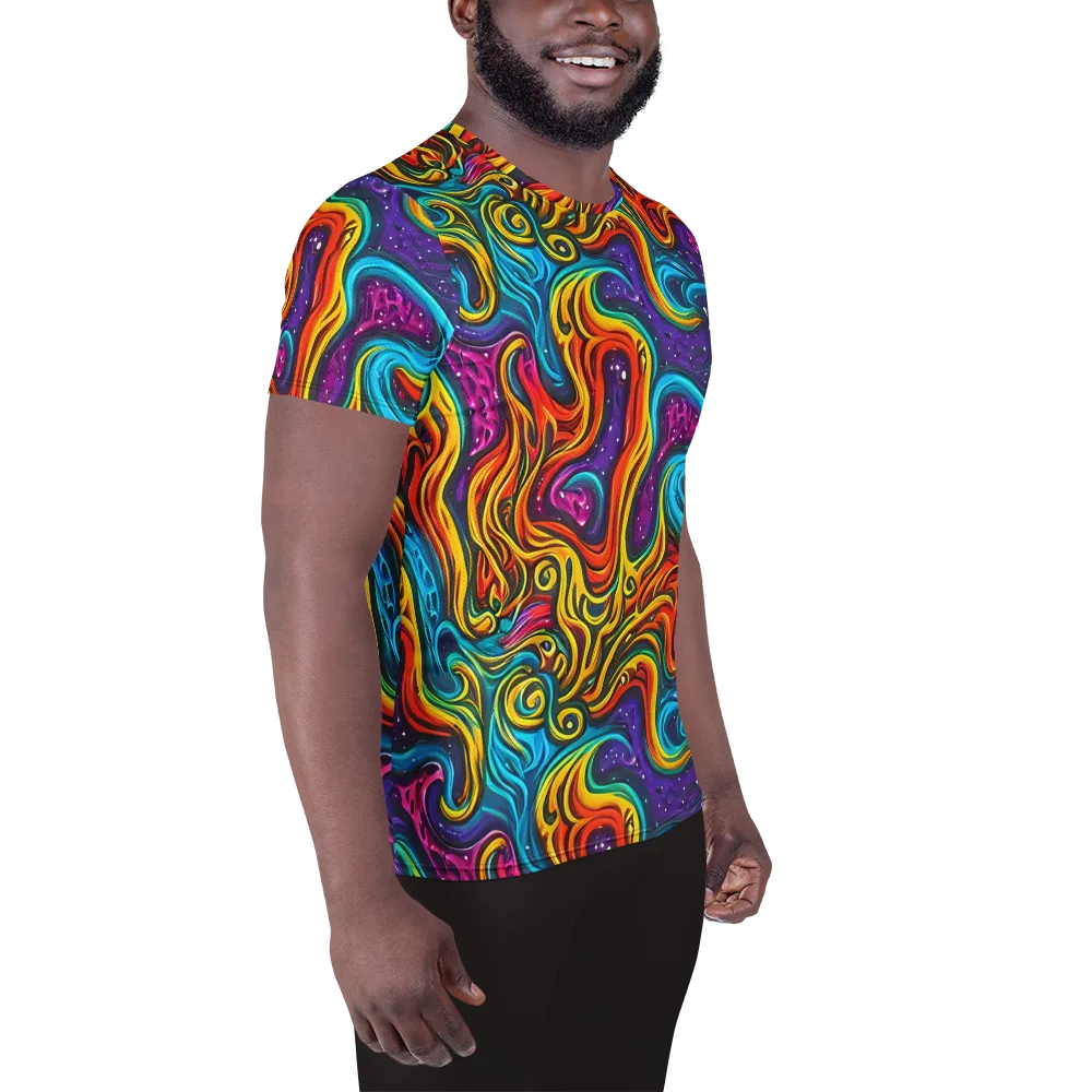 Rainbow Alchemy on Men's Athletic T-Shirt — Right