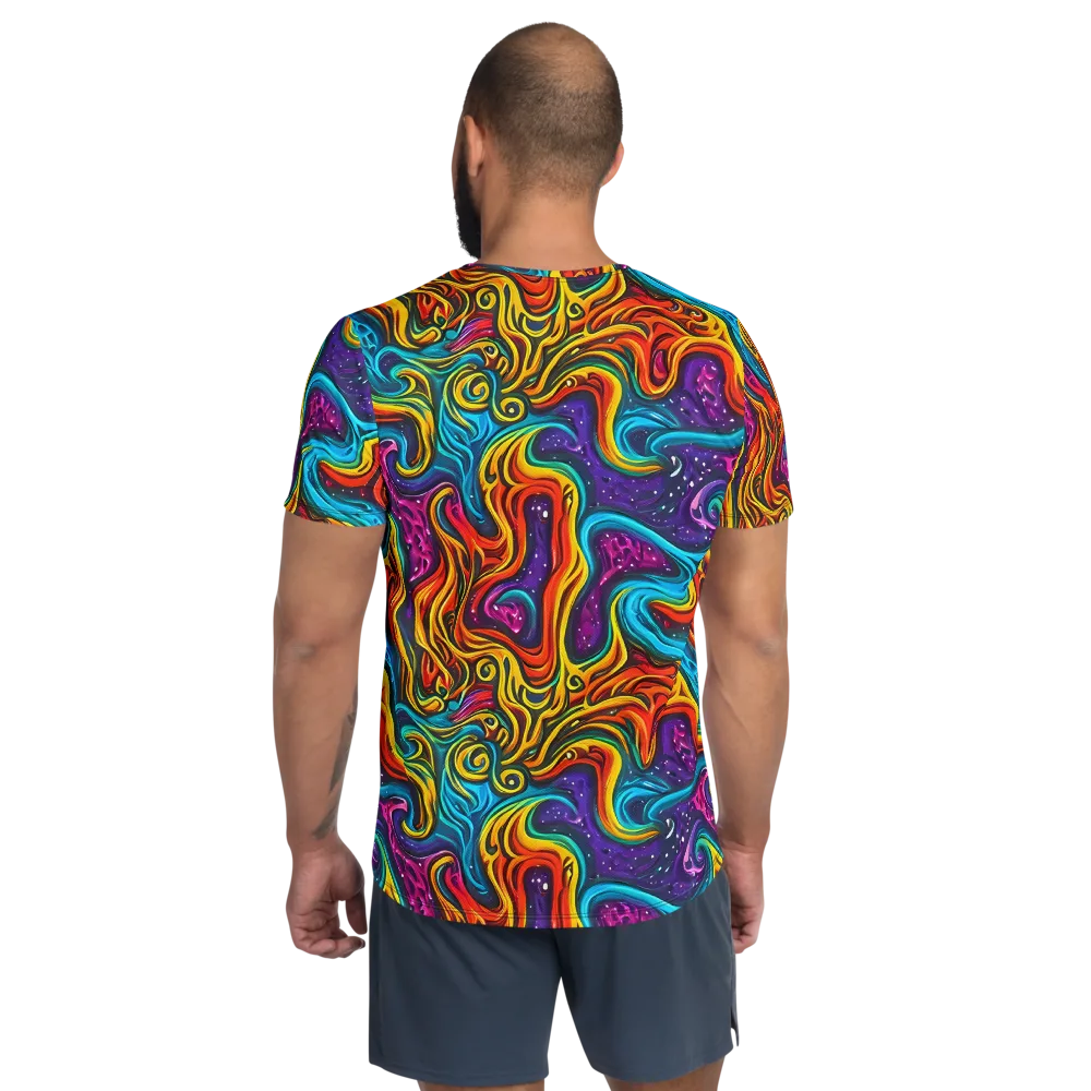 Rainbow Alchemy on Men's Athletic T-Shirt — Back