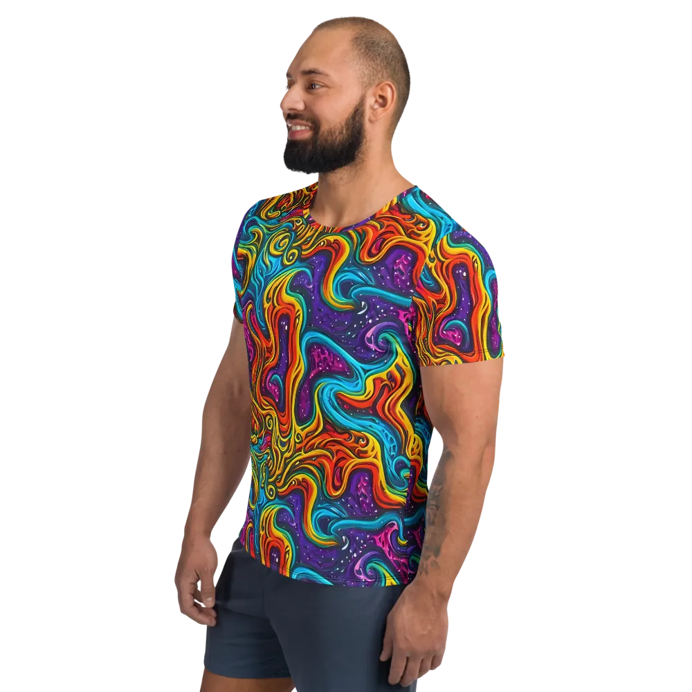 Rainbow Alchemy on Men's Athletic T-Shirt — Left