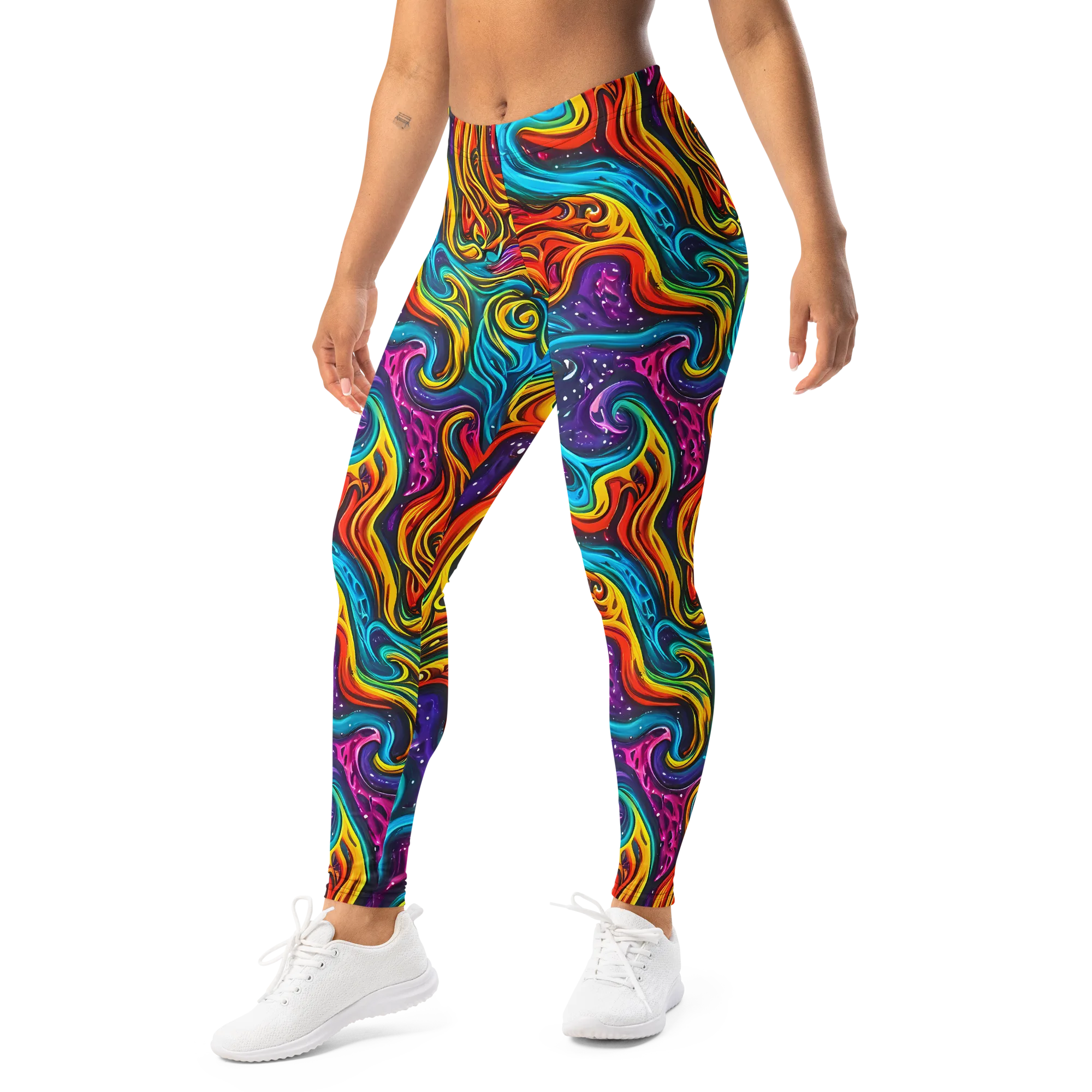 Rainbow Alchemy on Leggings — Left Front