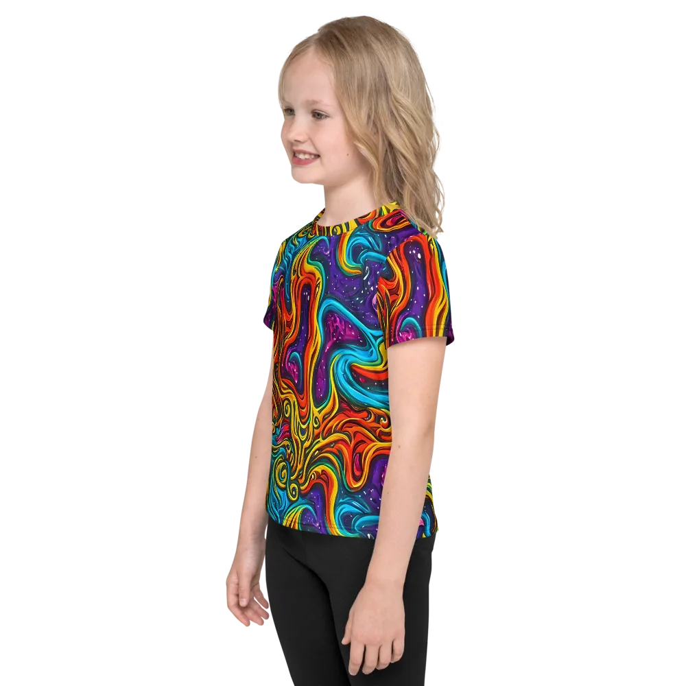 Rainbow Alchemy on Kids Crew Neck T-Shirt — Left