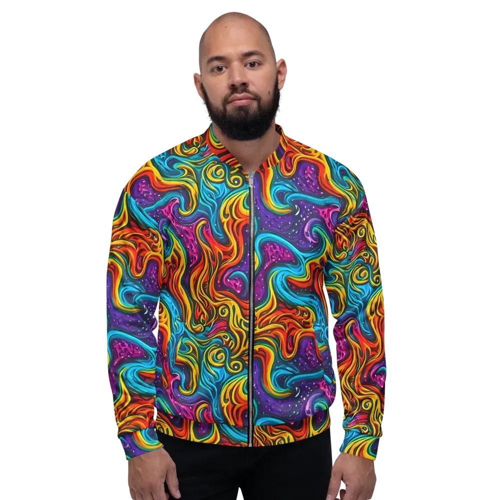 Rainbow Alchemy on Bomber Jacket — Front