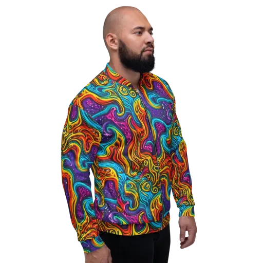 Rainbow Alchemy on a Bomber Jacket