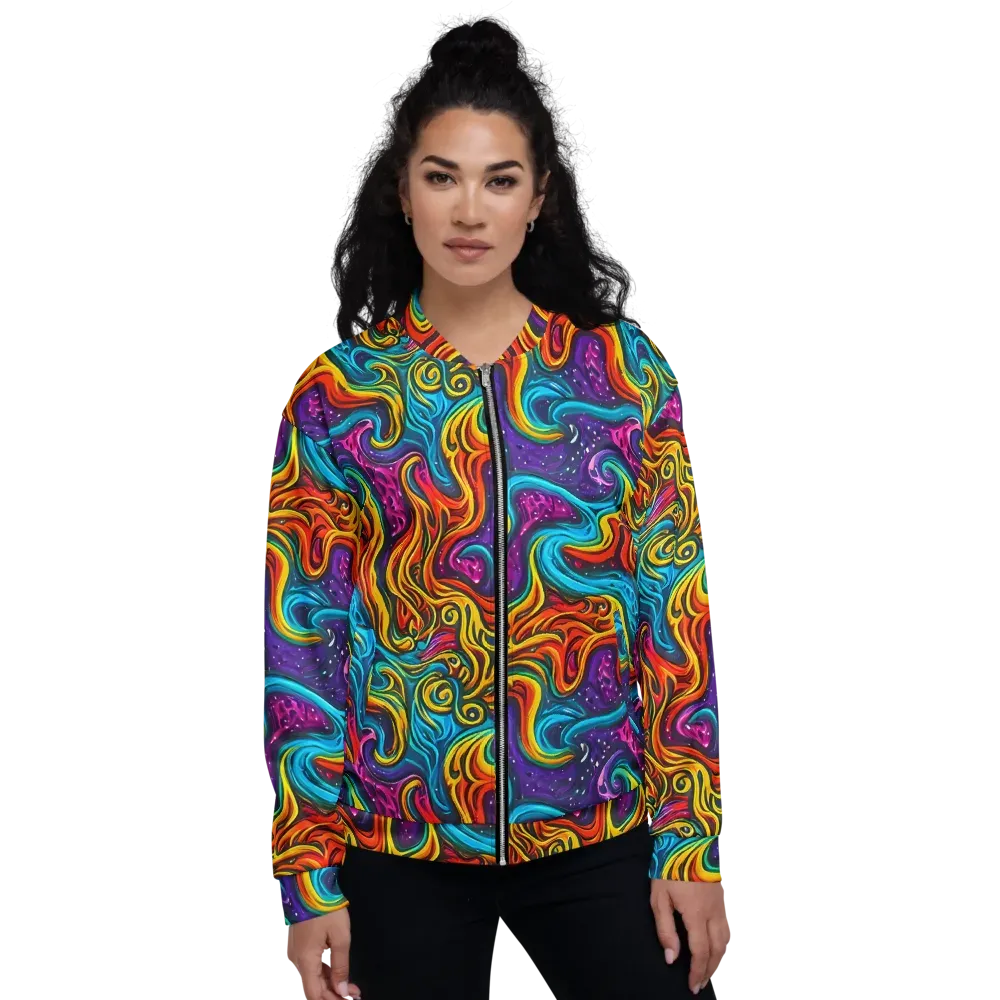 Rainbow Alchemy on Bomber Jacket — Front