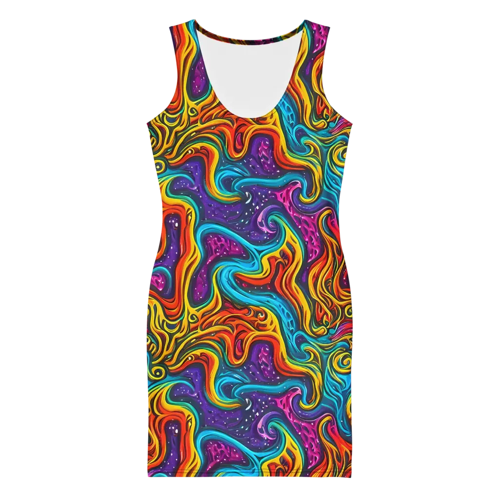 Rainbow Alchemy on Bodycon Dress — Front