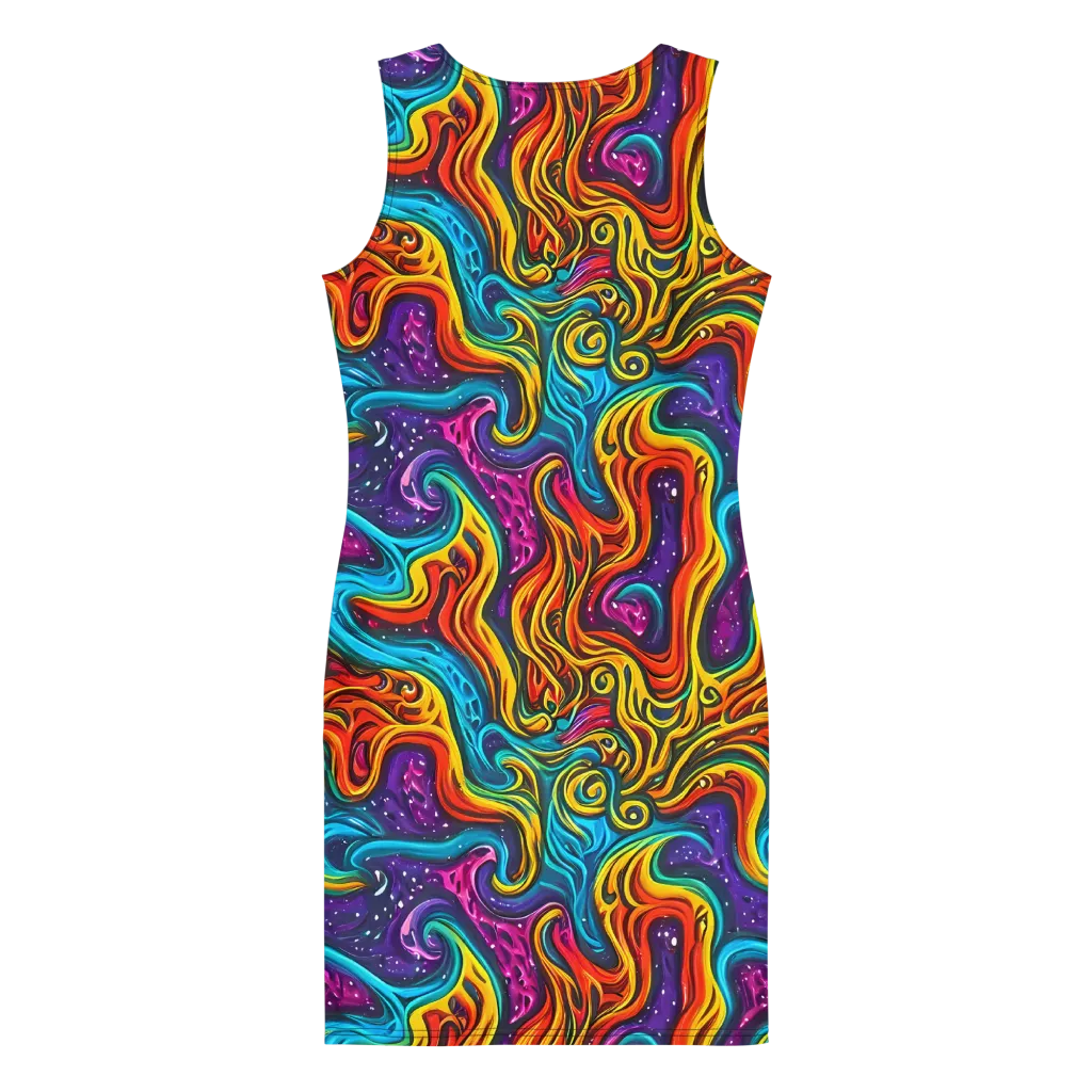 Rainbow Alchemy on Bodycon Dress — Back