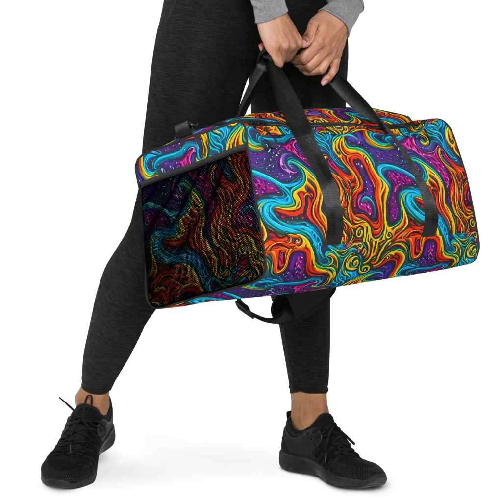 Rainbow Alchemy on Duffle Bag — Right Front
