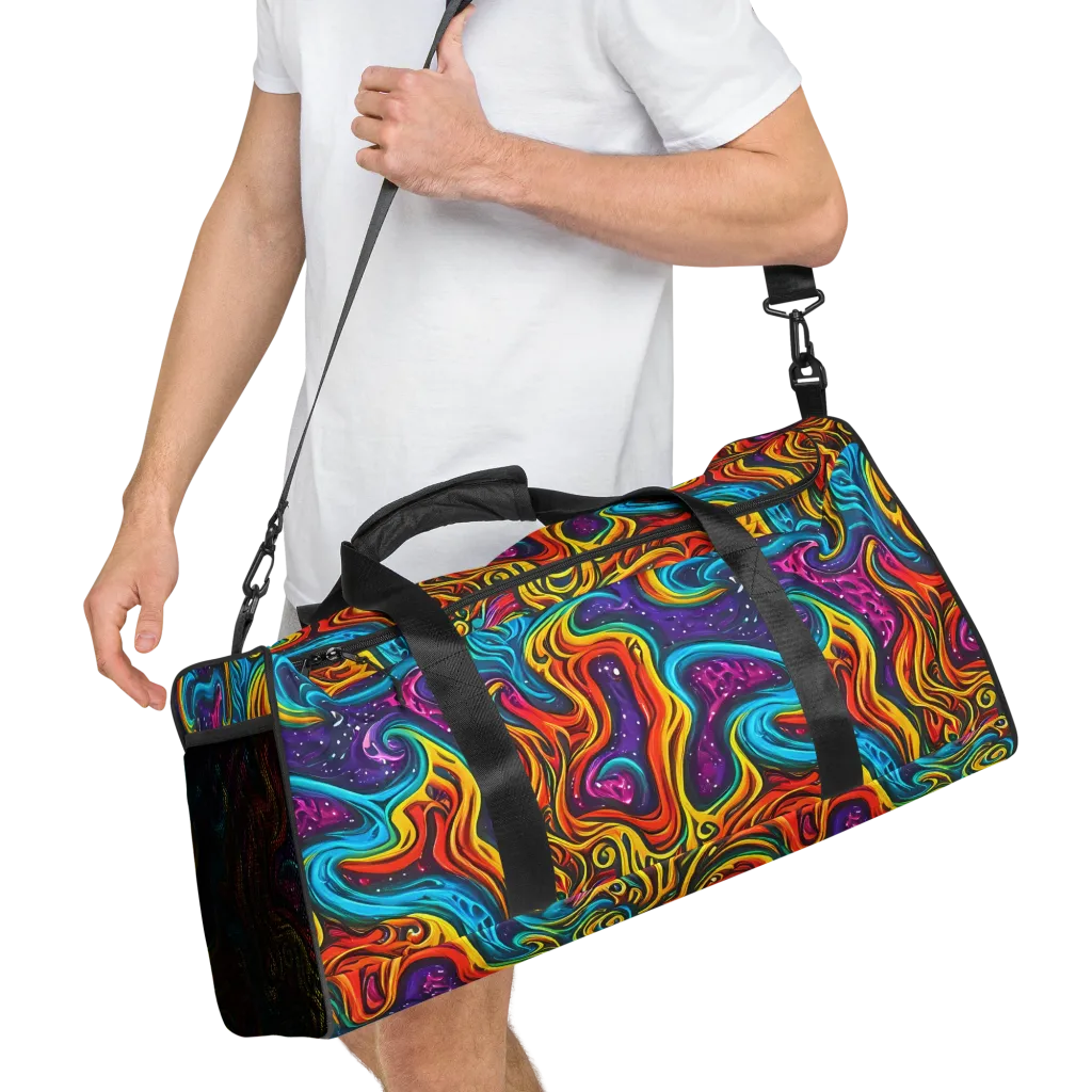 Rainbow Alchemy on Duffle Bag — Right Front