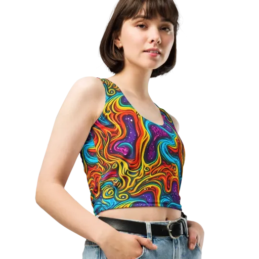Rainbow Alchemy on a Crop Top