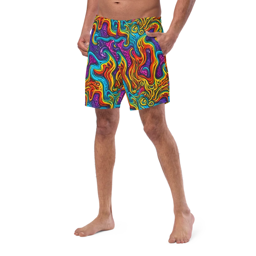 Rainbow Alchemy on Swim Trunks — Left Front