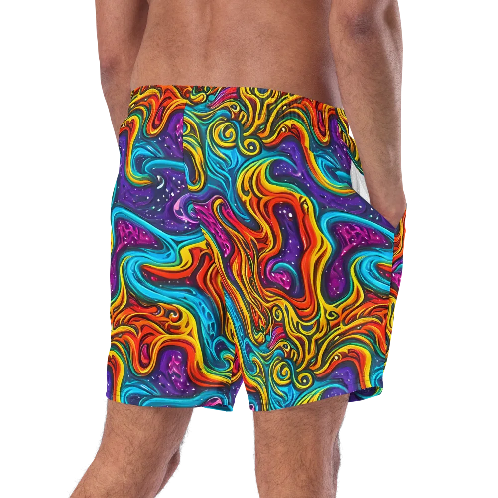 Rainbow Alchemy on Swim Trunks — Right Back