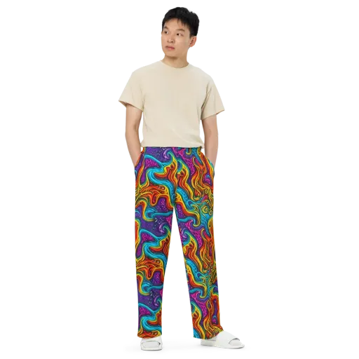 Rainbow Alchemy on a Wide-Leg Pants