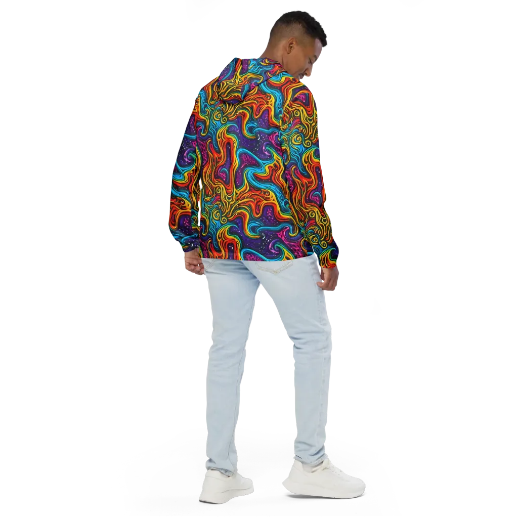 Rainbow Alchemy on Men's Windbreaker — Back