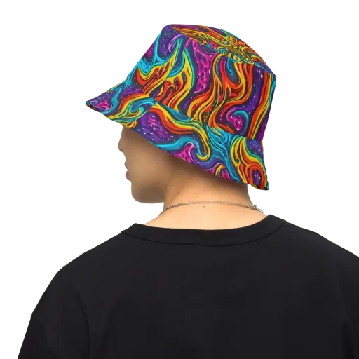 Rainbow Alchemy on a Reversible Bucket Hat