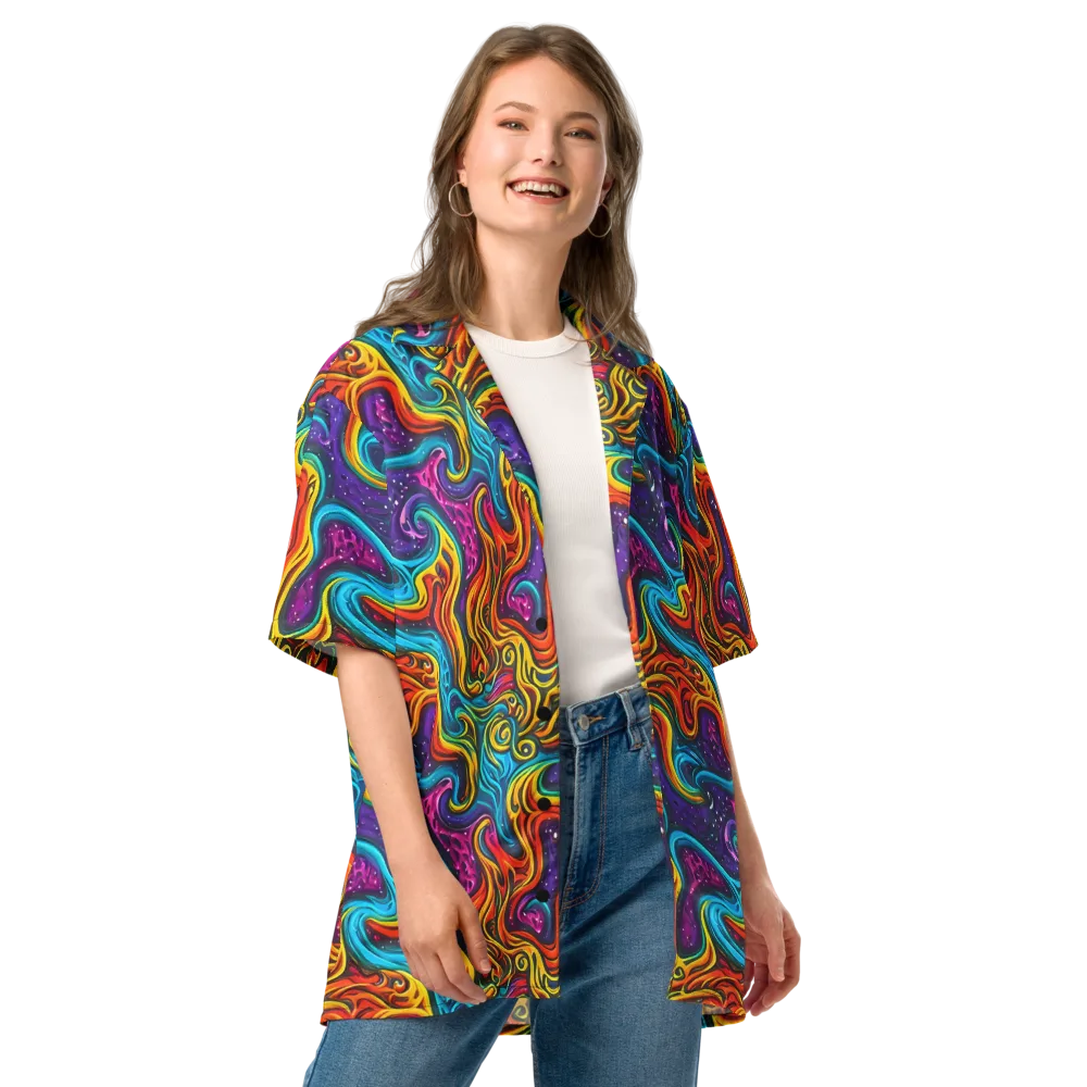 Rainbow Alchemy on Button Shirt — Front
